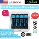 Pallus Rechargeable Li-ion Double Battery 3000MWH 14500 4XAA+1CHARGER. Fixed Price $26.16.
