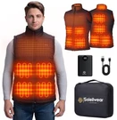 Soleilwear Mens Heated Vest With 12000MAH Battery, 9 Zones Lightweight.... Fixed Price $43.35.