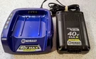 Kobalt 40V Lithium-ion 2.0AH Battery And Charger Set Kb 240-06 Blue. Fixed Price $90.00.