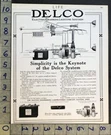 1914 Delco Electric Crank Light Ignition Exide Battery Dayton Auto Car Ad FC7499. Fixed Price $34.95.