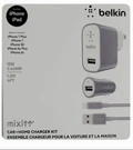 Belkin Mixit Metallic 2.4A Premium Charging Kit Wlightngusb Cable - Space Gray. Fixed Price $25.00.