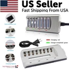 8 Slot Battery Charger For Ni-mh Ni-cd Aaa Rechargeable Batteries Fast. Fixed Price $11.89.
