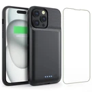 Feob Iphone 15 Battery Case 7500MAH Slim Fast Charge Protective Cover Black. Fixed Price $55.33.