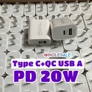 20W Dual Usb Type-c Wall Adapter Fast Charger Pd Power For Iphone/android Lot. Fixed Price $76.99.