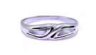 Natural Tapered Inlay Mother Of Pearl Cab Sterling Ring Band Sz 5.75 To 8 PSR122. Fixed Price $26.97.