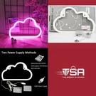 Free Shipping Pink Cloud Led Neon Light Sign Battery Or Usb Powered. Fixed Price $19.90.