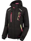 Fxr Pulse Womens Snow Jacket Black/kiwi/pink. Fixed Price $329.99.