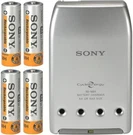 Vintage Sony Battery Charger With Aa Ni-mh Rechargeable Batteries (BCG-34HE4). Fixed Price $99.99.