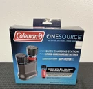 Coleman One Source 2 Port Quick Charging Station Plus Batteries Nib. Fixed Price $109.00.