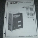 Kohler PAB-292863 Float Equalize Battery Charger Operator & Installation Manual. Fixed Price $104.49.