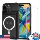 Iphone 16 Pro Battery Case 10000MAH Portable Qi Wireless Charger Cover Black. Fixed Price $64.06.
