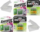 8 Rayovac Aaa And Energizer Rechargeable Batteries With Battery Holders. Fixed Price $41.09.