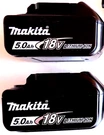 (2) New Bare Makita Genuine 5.0 Ah Batteries Volt Lxt BL1850B-2. Fixed Price $149.97.