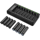 Powerowl Rechargeable Aa Batteries With Charger, 8 Of Pack, Black. Fixed Price $40.63.
