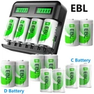 Ebl C, Size Batteries Rechargeable Optional Lcd Charger For &d Cell Battery. Fixed Price $15.49.