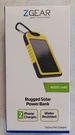 New Zgear Solar Power Bank, 4000MAH, Water Resistant W/carabiner. Fixed Price $19.99.