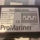 Promariner 2-70-3 Multi Battery Isolater Bank Alternator 70A 12V Boat. Fixed Price $145.00.