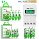 Ebl Aaa Batteries Rechargeable 1.2V Nimh 2800MAH 2300MAH W/ Lcd Charger Lot. Fixed Price $16.99.