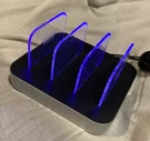 Sharper Image 3-PORT Usb Lighted Charging Station With Cord Atomi TS1758 Read. Fixed Price $19.50.