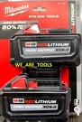 1) New Pack Genuine 48-11-1862 Milwaukee 2) M18 48-11-1865 6.0 Ah Batteries Xc. Fixed Price $184.97.