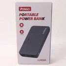 Pongo Solid Black Color Portable Power Bank 20000MAH Model PBQ20 (tested/works). Fixed Price $21.99.