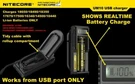 New Nitecore UM10 Micro Usb Powered Lcd Intelligent 18650 Li-ion Battery Charger. Fixed Price $15.95.