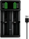18650 Battery Charger, 2 Bay Lcd Display Smart Fast Charging Usb Universal. Fixed Price $14.12.