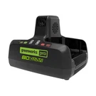 80V Dual Port Rapid Charger CAB812 (genuine, Direct From Greenworks). Fixed Price $139.99.