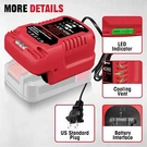 Portable Charger For Bauer 20V Li-ion Battery Station With Led Indicator. Fixed Price $16.78.