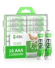 Ebl Rechargeable Aaa Batteries 16 (pack Of 1), 1100MAH. Fixed Price $23.23.