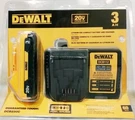 New! Dewalt 20-V Max Compact Lithium-ion 3.0AH Battery Pack With 12-20 Charger. Fixed Price $69.95.