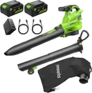48V 520 Cfm 240 Mph Blower Vacuum Mulcher Greenworks. Fixed Price $642.99.