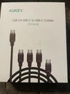 Aukey 3.0 To Usb-c Charging Cable Pack Lg G5 CB-CMD7. Fixed Price $13.99.