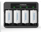 Powerowl Rechargeable D Batteries With 2 Bay Battery Charger, Usb Quick Charging. Fixed Price $28.33.