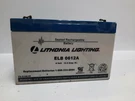 Lithonia Lighting Elb 0612A Volt, 12.0 Amp, Sealed Rechargable Battery. Fixed Price $50.00.