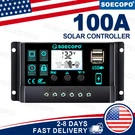 100A Solar Controller 12V/24V Dual Usb Lcd Panel Battery Charger. Fixed Price $13.29.
