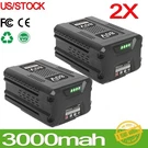 2X For Greenworks Pro (2901302) 80V 3.0AH Li-ion Rechargeable Battery. Fixed Price $100.69.