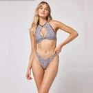 Nwt L*space Jessy High Neck Halter Top Cut Out Plaid Bikini Set Size Small. Fixed Price $60.00.