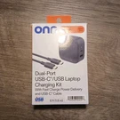 Onn Dual-port Usb-c Charger 65W Fast For Apple Dell Hp Asus Acer, Black. Fixed Price $20.00.
