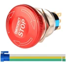 22MM Stainless Steel Metal Latching Emergency Stop Push Button Switch. Fixed Price $18.89.