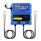 Marine Battery Charger 12V 20A(10A/BANK) IP67 Waterproof 14.6V LIFEPO4.... Fixed Price $189.48.