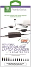 Retrak 65W Universal Laptop Charger, 13 Adapter Tips, Retractable ETCHGNBUNN2. Fixed Price $19.99.