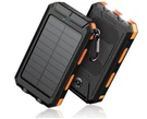Solar-charger-power-bank, 36800MAH Dual Usb Port, Led Flashlight, Compass Black. Fixed Price $26.00.