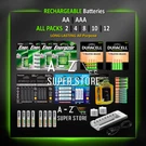 / Aaa Rechargeable Batteries 4 8 12 16 Count Ni-mh Charger Lot Nimh Solar. Fixed Price $32.99.