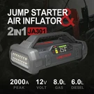 Lokithor JA301 2000A 12V Car Jump Starter With 150PSI Air Inflator + Flashlight. Fixed Price $149.95.