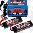 Newest Version Traxxas 2972 Ez-peak Dual Charger & (2) 2872X 3S 5000MAH Lipo. Fixed Price $279.95.