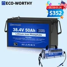 Eco-worthy 36V 50AH Lithium LIFEPO4 Battery With 25A Charge. Fixed Price $439.99.