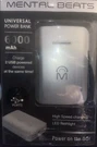 Mental Beats Portable Power Bank - 6000MAH With Led Flashlight On The Go. Fixed Price $14.99.