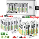 Ebl Aaa Rechargeable Batteries Ni-mh 1100MAH 2800MAH / Battery Charger Lot. Fixed Price $13.49.