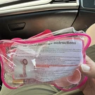Pink Mini Handheld Portable Battery Fan, Plastic, 3-SPEED, Zipper Pouch. Fixed Price $7.99.